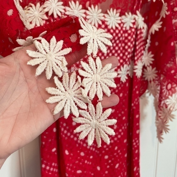 Vintage Eloise Curtis 60’s daisy, gingham and lace 2 piece maxi dress size small - Picture 4 of 16